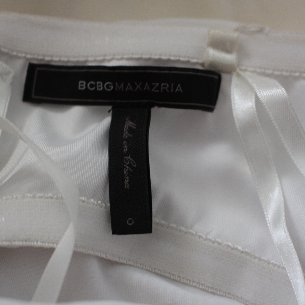 BCBGMaxAzria White Ruffle Dress - Picture 3 of 5